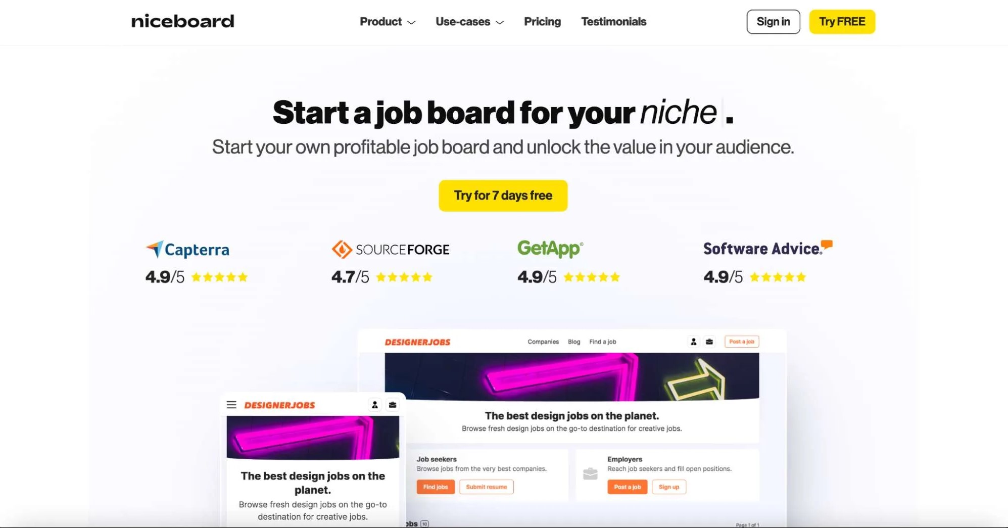 Job board software for niceboard user